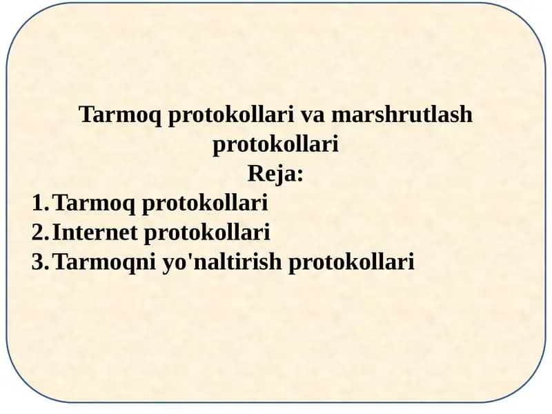 Tarmoqprotokollari