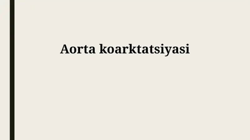 Aorta koarktatsiyasi