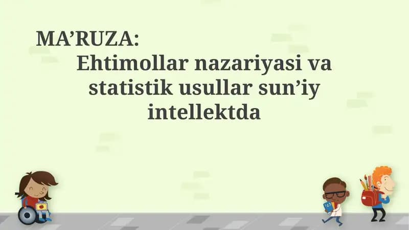 Ehtimollar nazariyasi asoslari