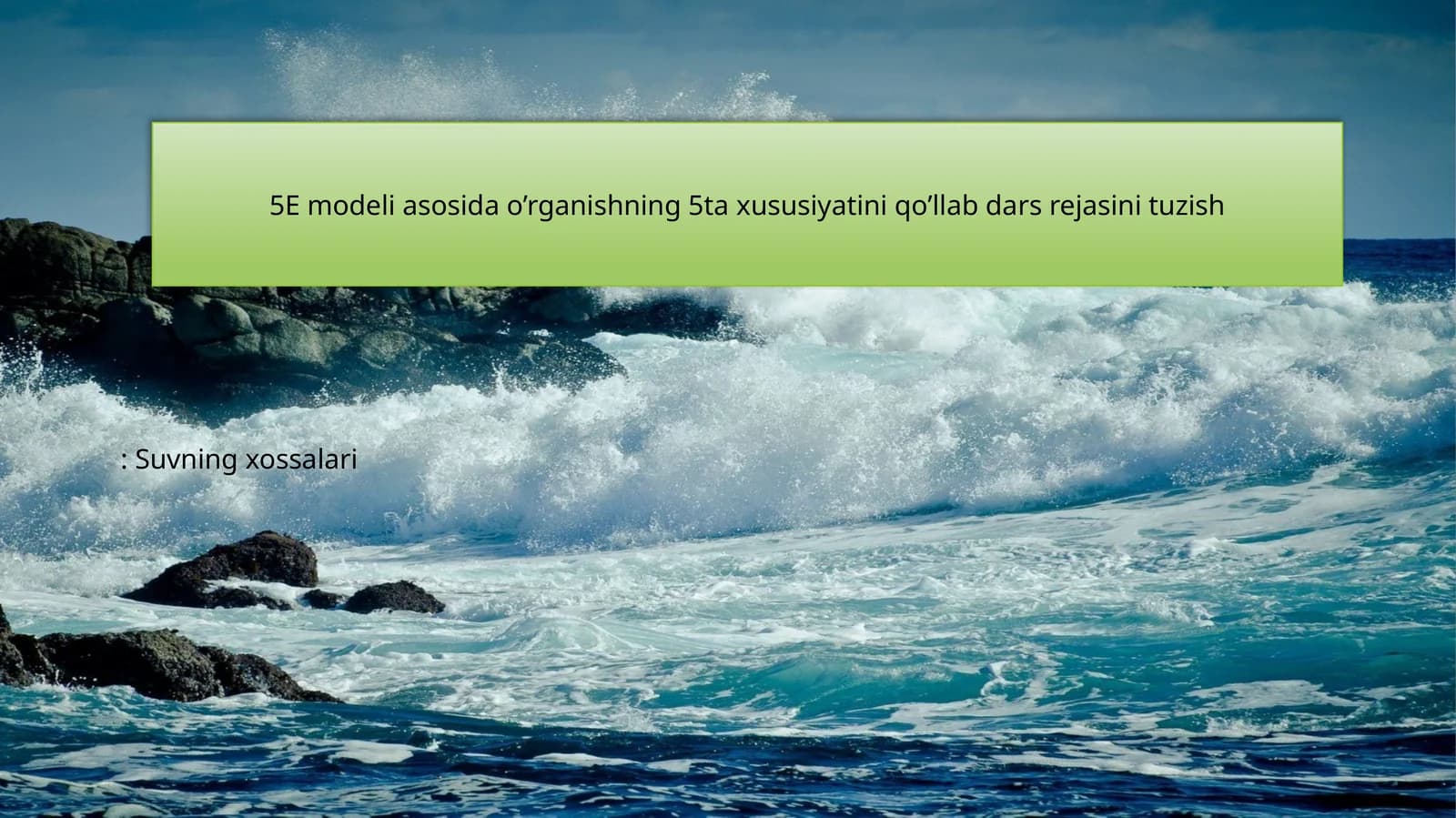 Suvning xossalari