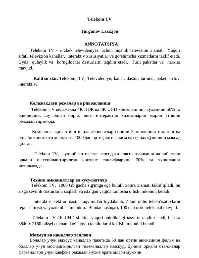 Telekom TV