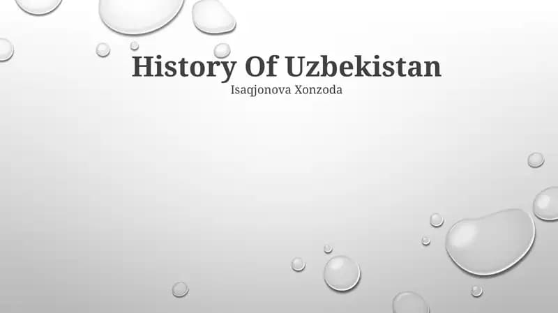 History Of Uzbekistan