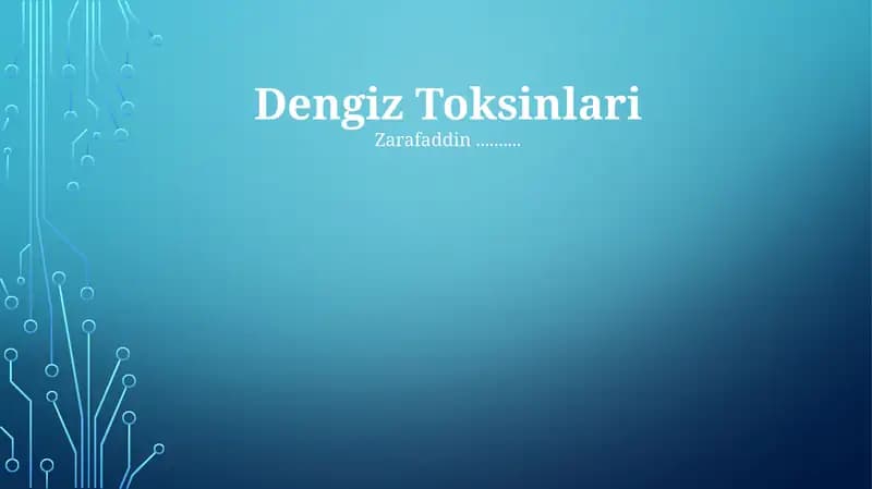 Dengiz Toksinlari
