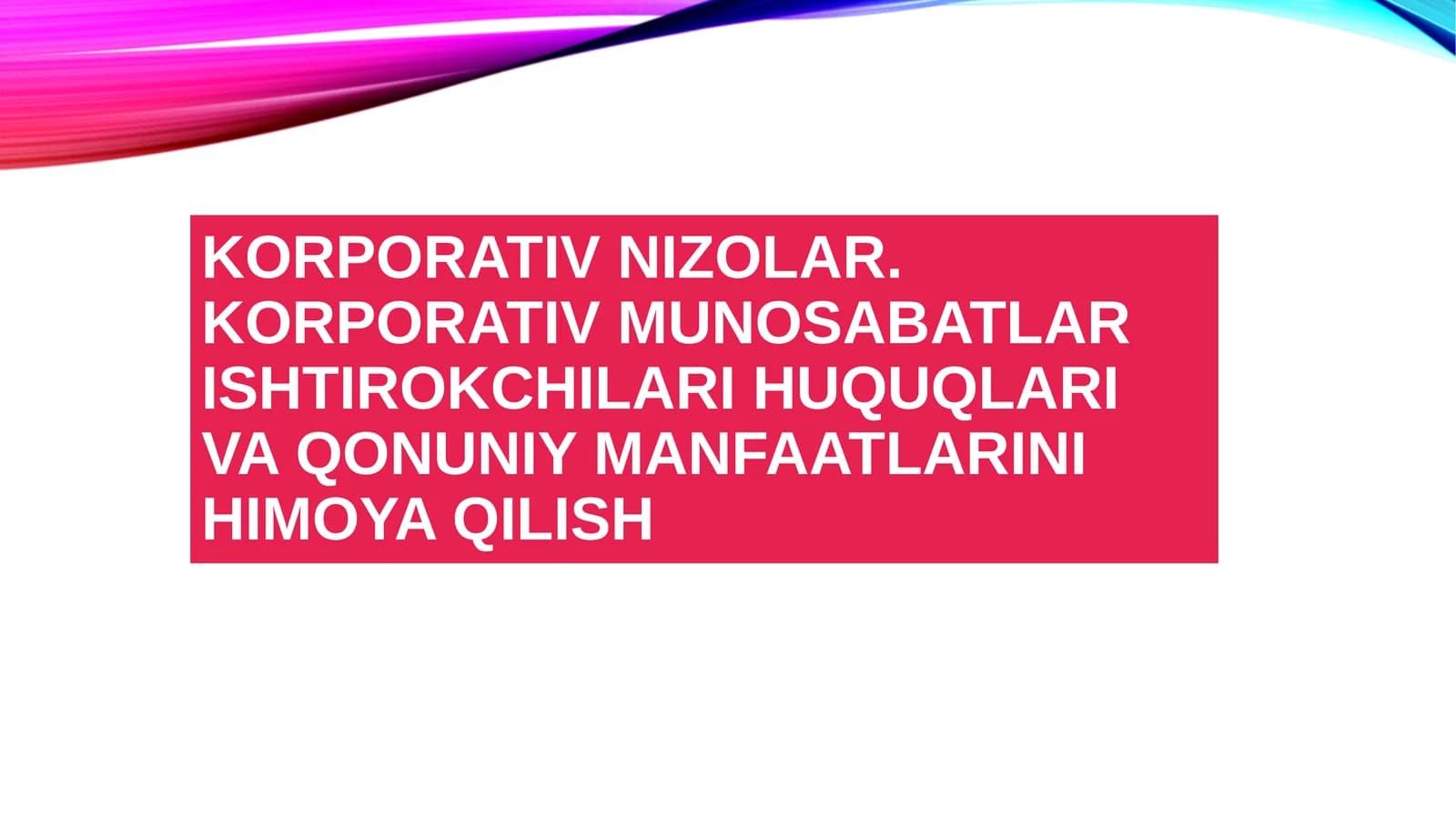 Korporativ Nizolar