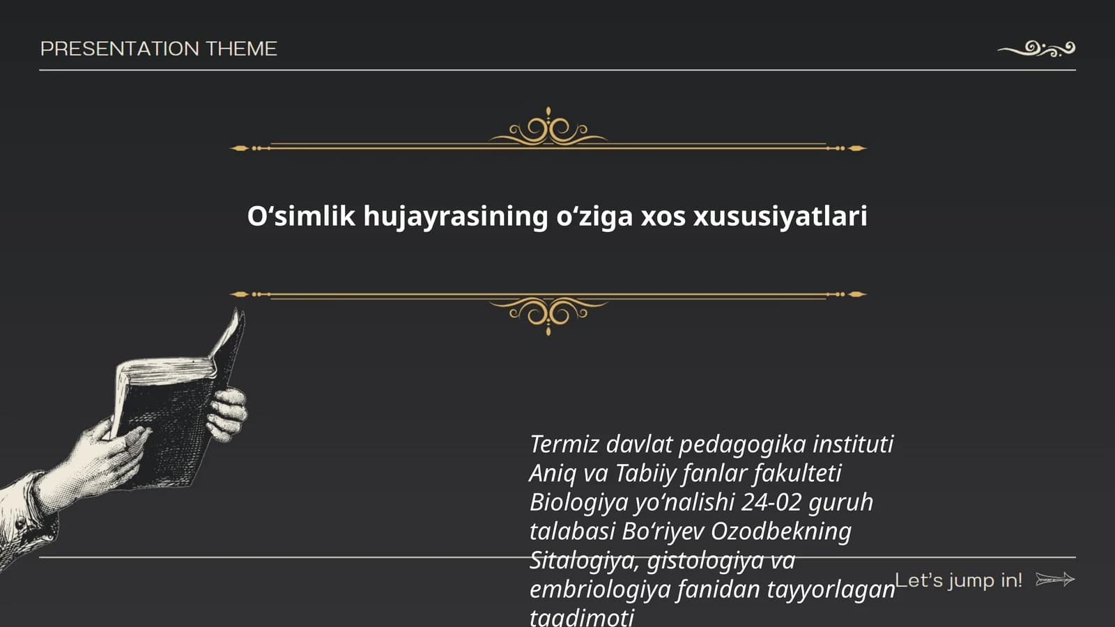 Oʻsimlik hujayrasining oʻziga xos xususiyatlari