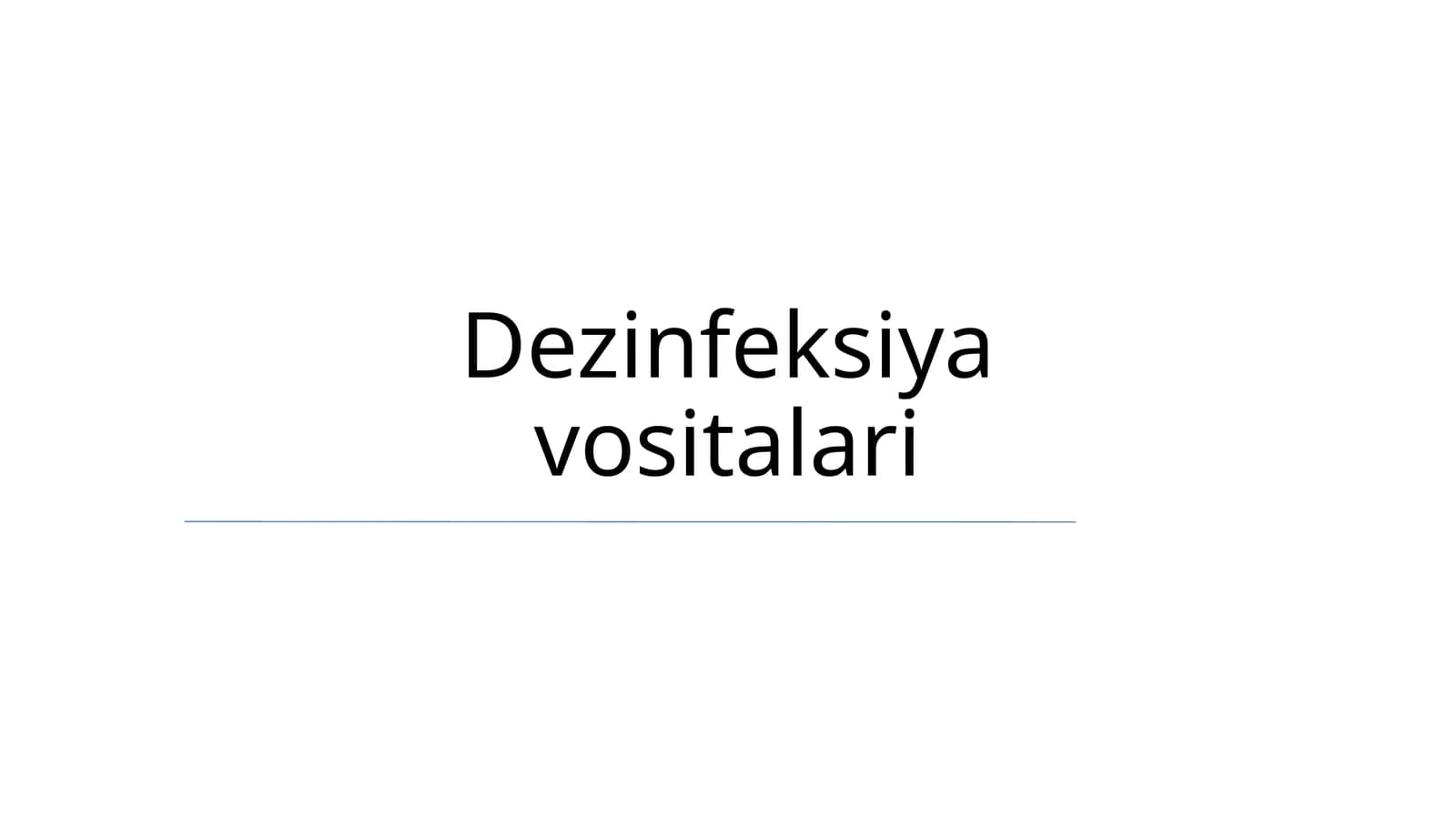 Dezinfeksiya vositalari