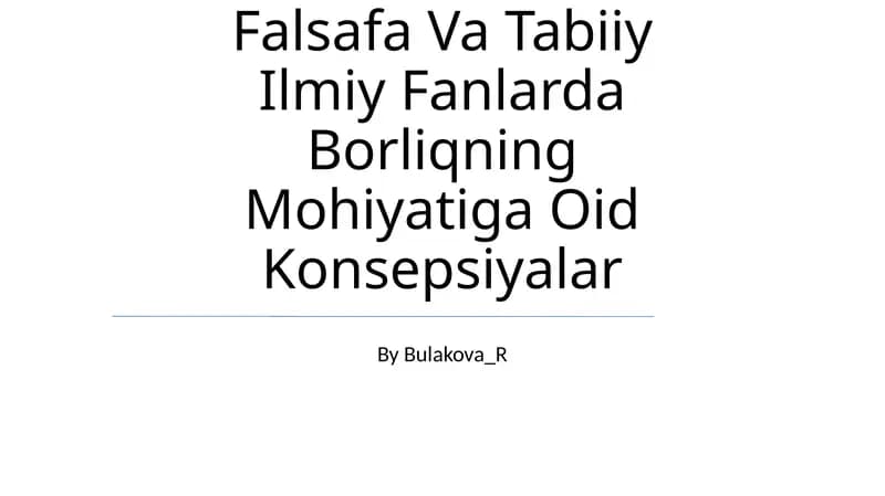 Borliqning Mohiyati