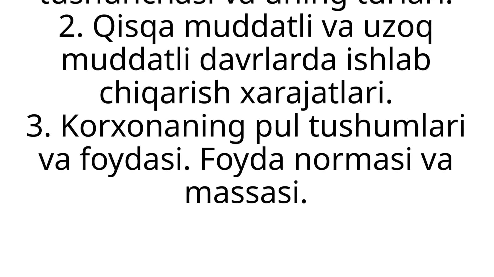 Iqtisodiy xarajatlar