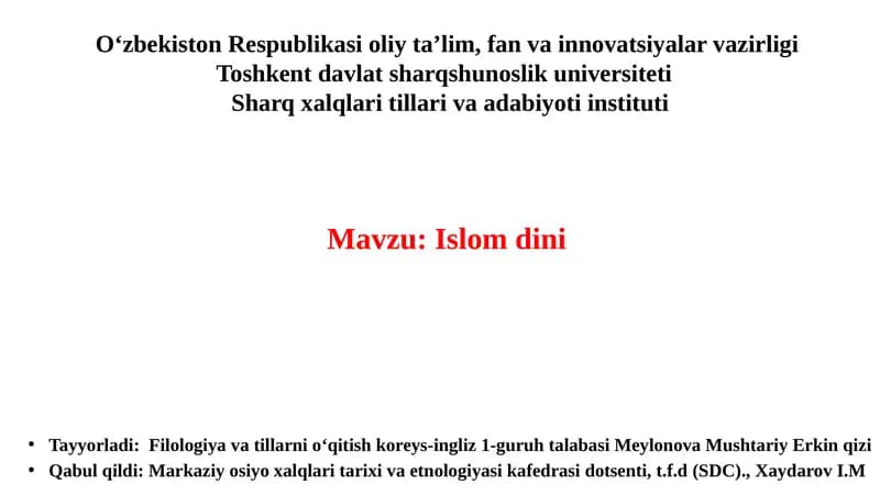 Islomdini