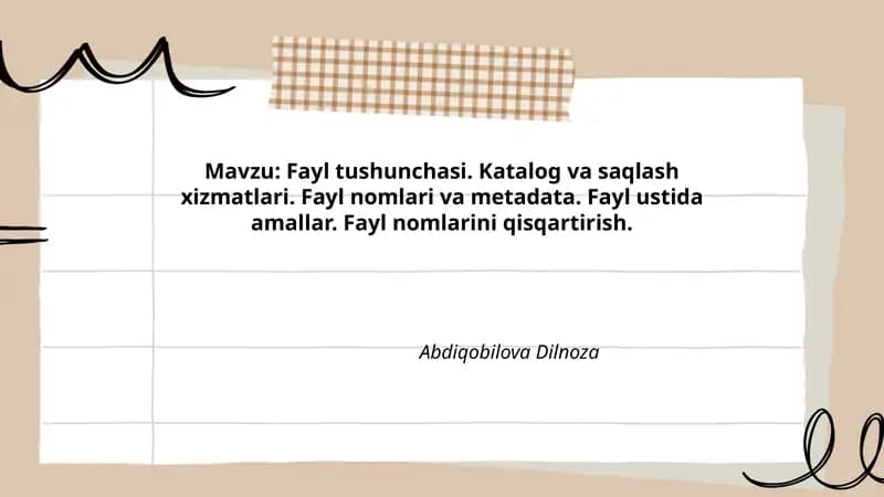 Fayl tushunchasi