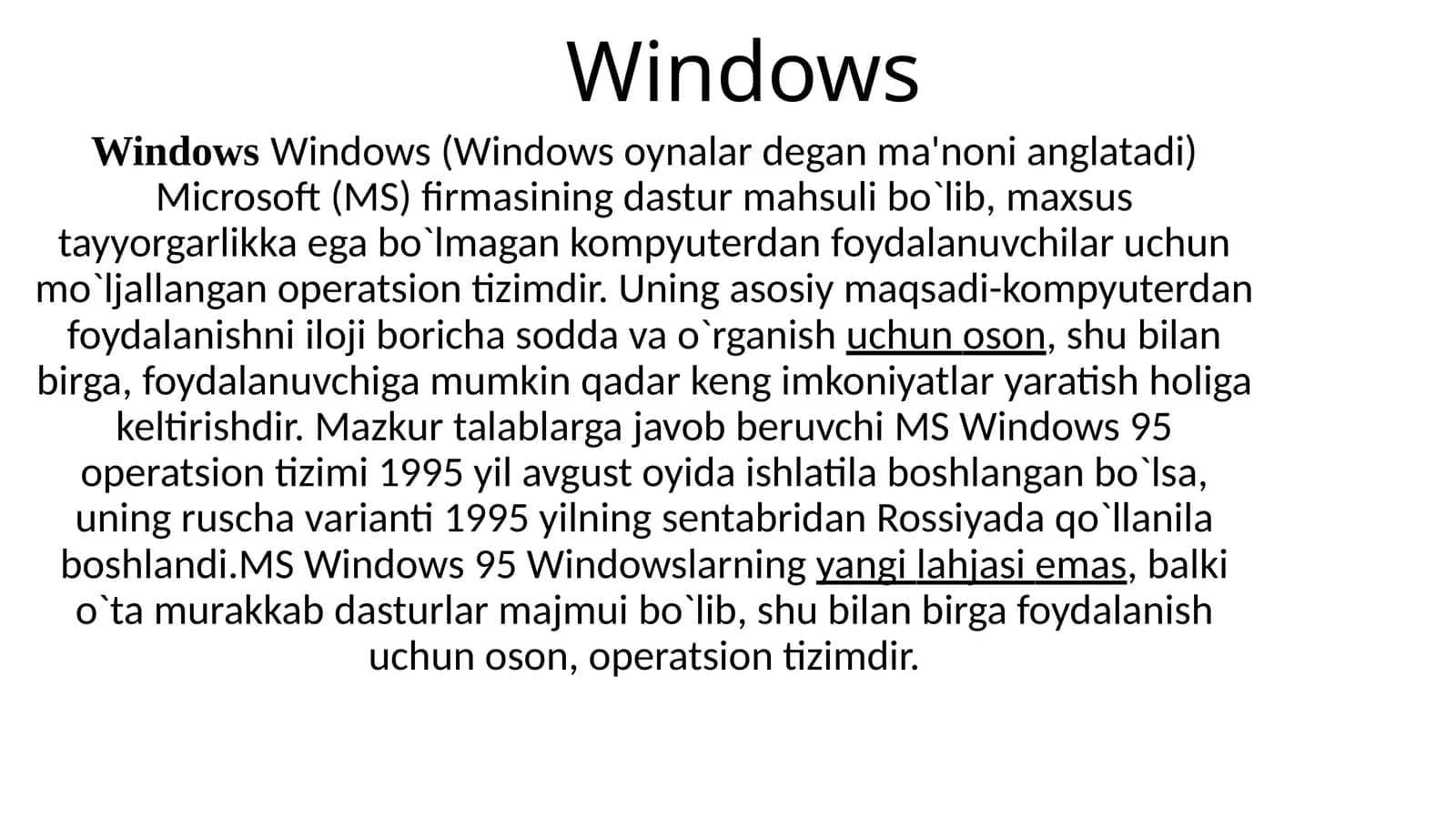 Windows