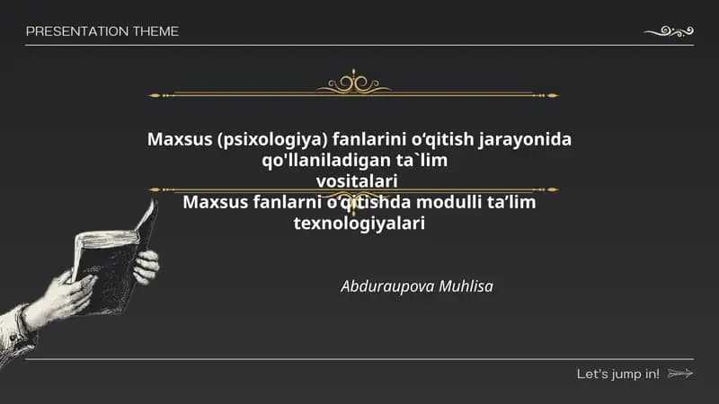 Modulli Ta'lim Texnologiyalari