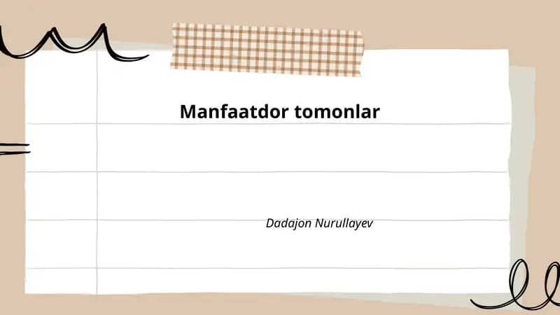 Manfaatdor tomonlar