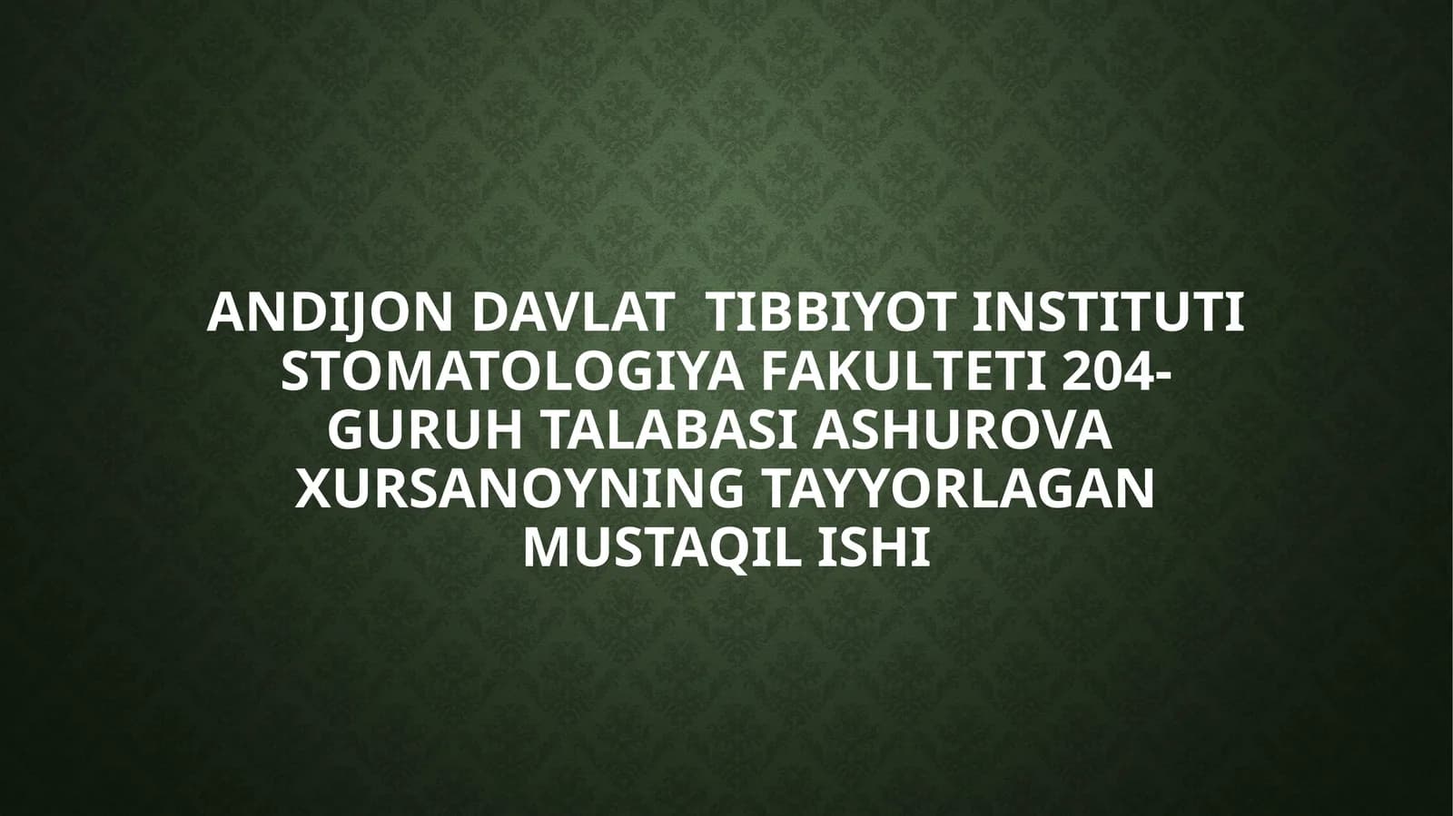 yuzni qon bilan ta'minlanishi