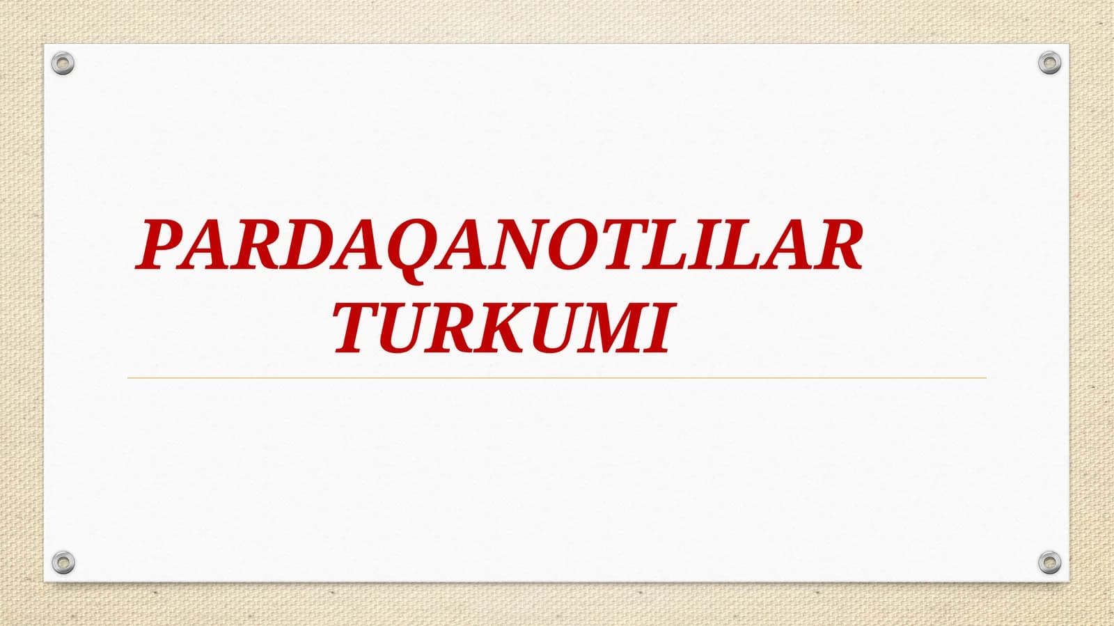 PARDAQANOTLILAR TURKUMI