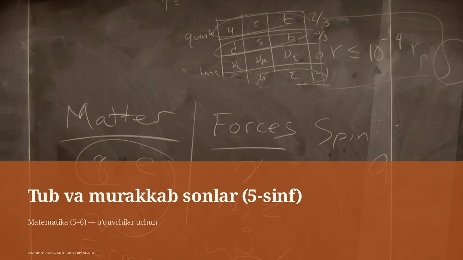Tub va murakkab sonlar (5-sinf)