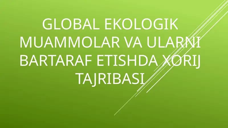 Ekologiya