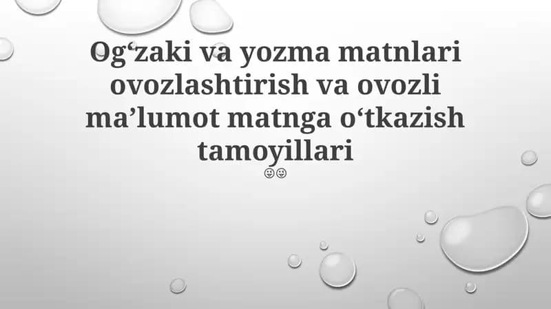 Nutqni sintezlash texnikalari