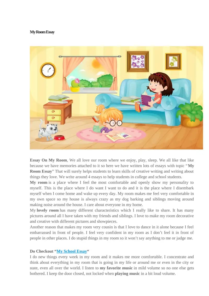 My Room Essay