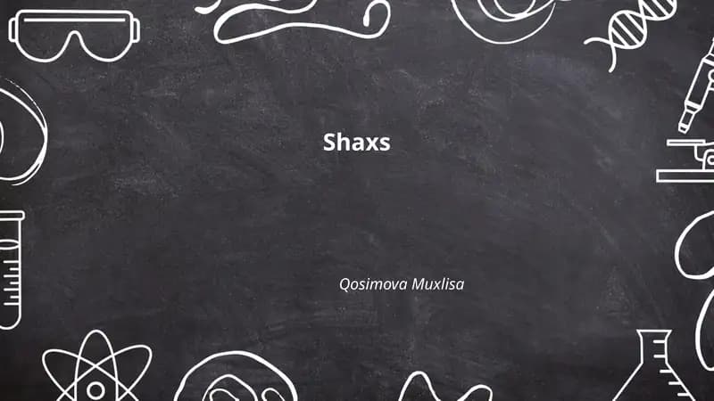 Shaxsning Shaxsiyat va Xususiyatlari