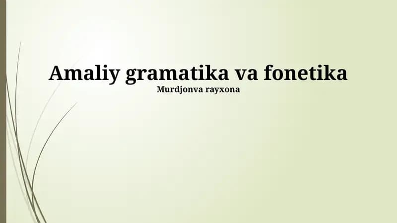Tovushlar fonetikasi