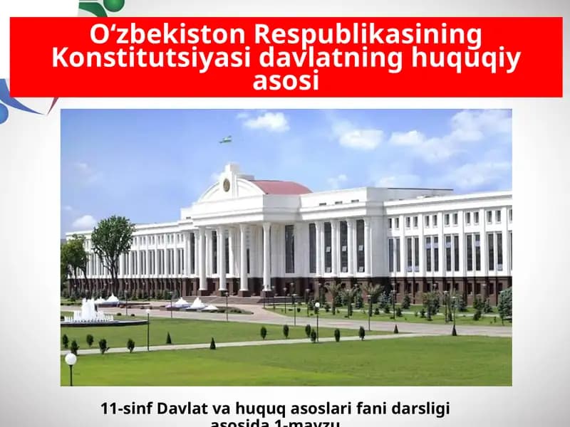O‘zbekiston Respublikasining Konstitutsiyasi