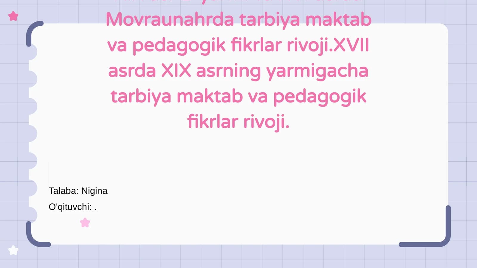 Pedagogik fikrlar rivoji