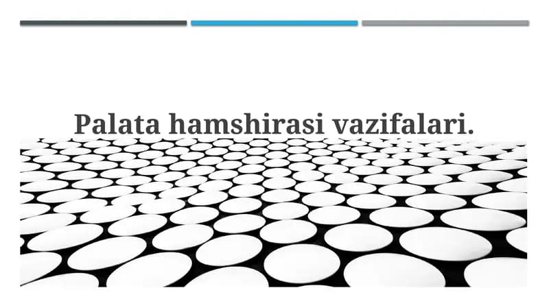 Palata hamshirasi vazifalari
