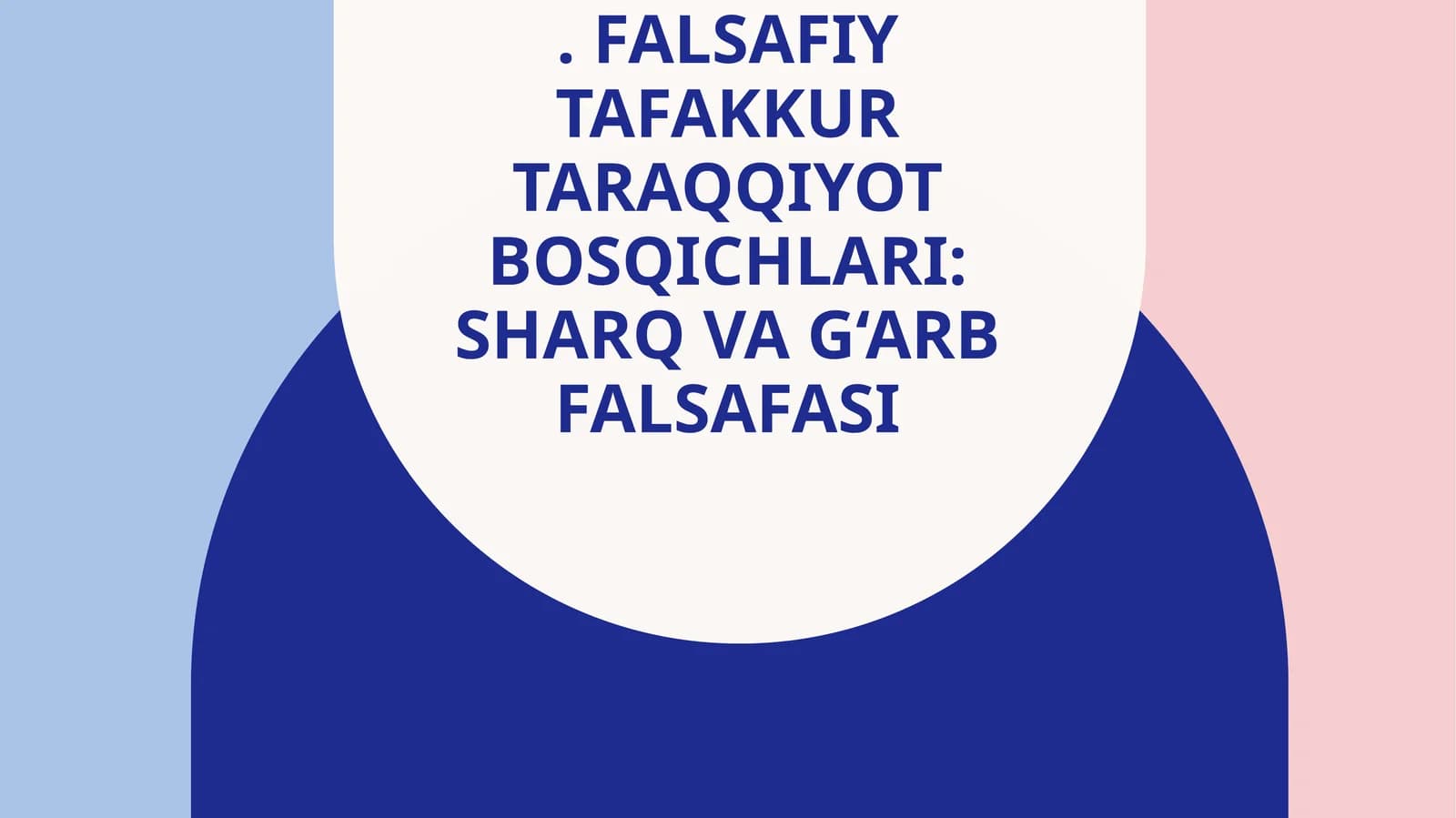 Sharq va G‘arb falsafasi