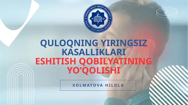 QULOQNING YIRINGSIZ KASALLIKLARI