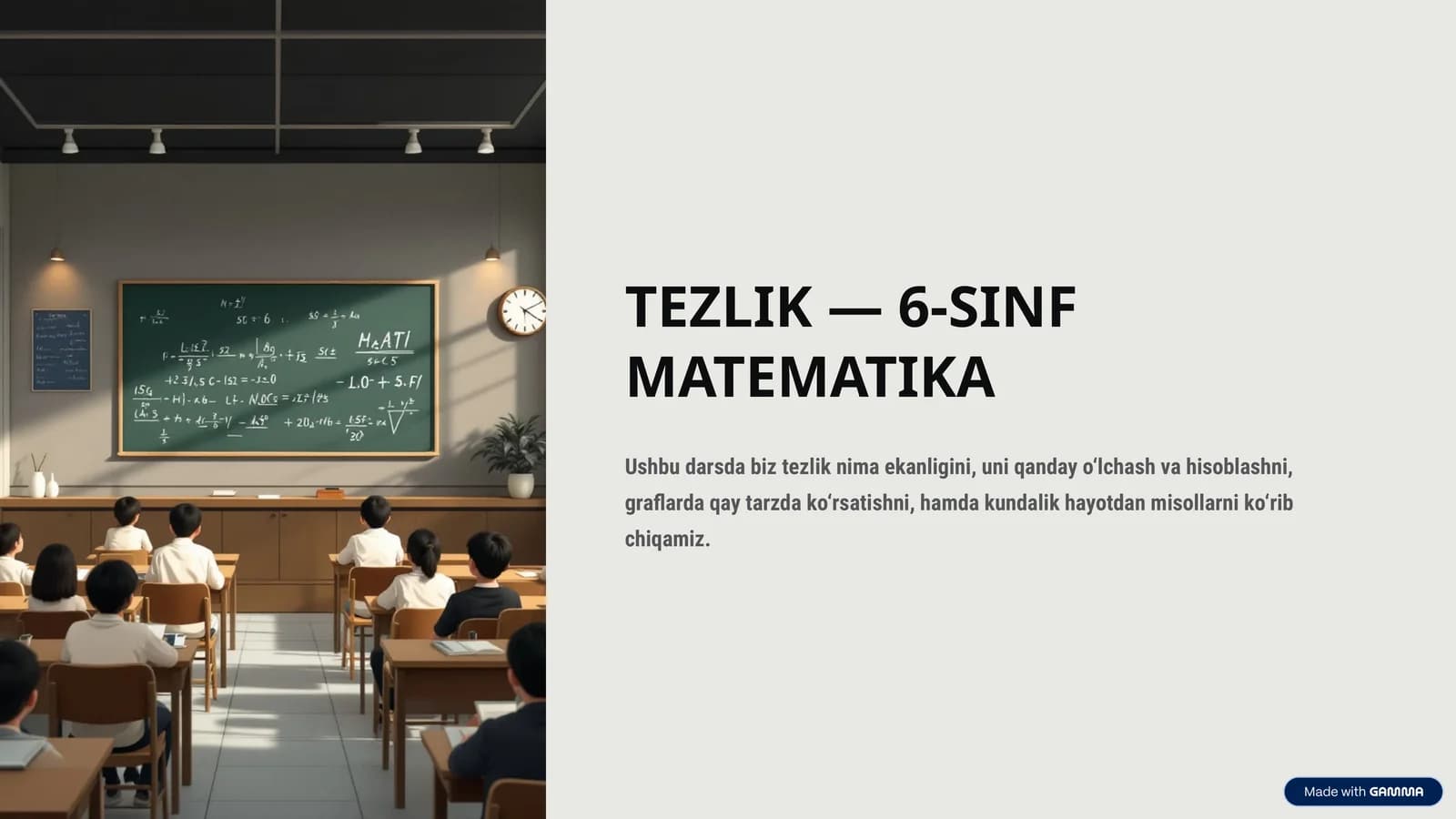 TEZLIK — 6-SINF MATEMATIKA