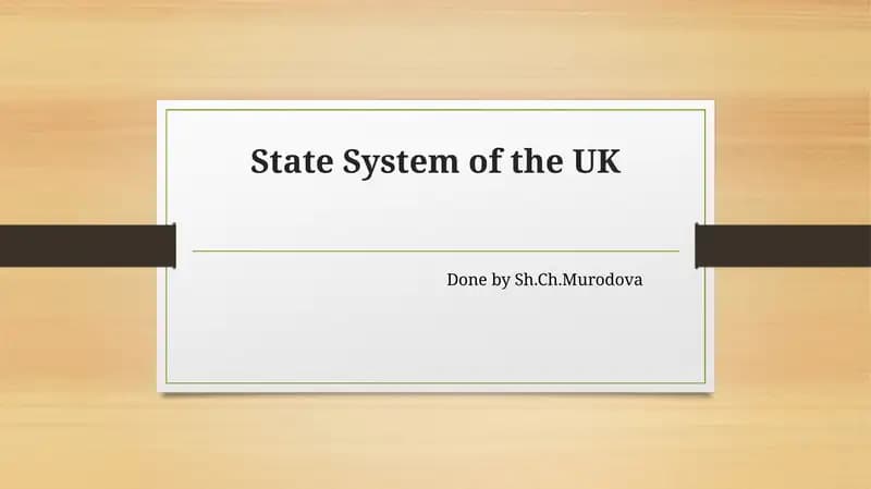 State System of the UK