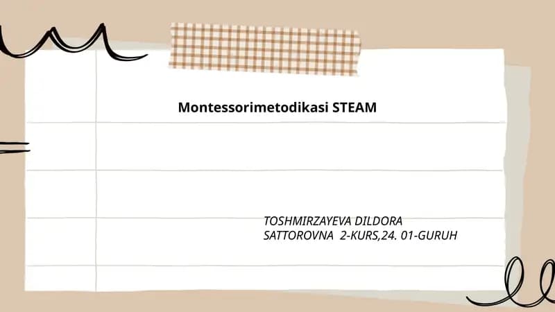 Montessorimetodikasi STEAM