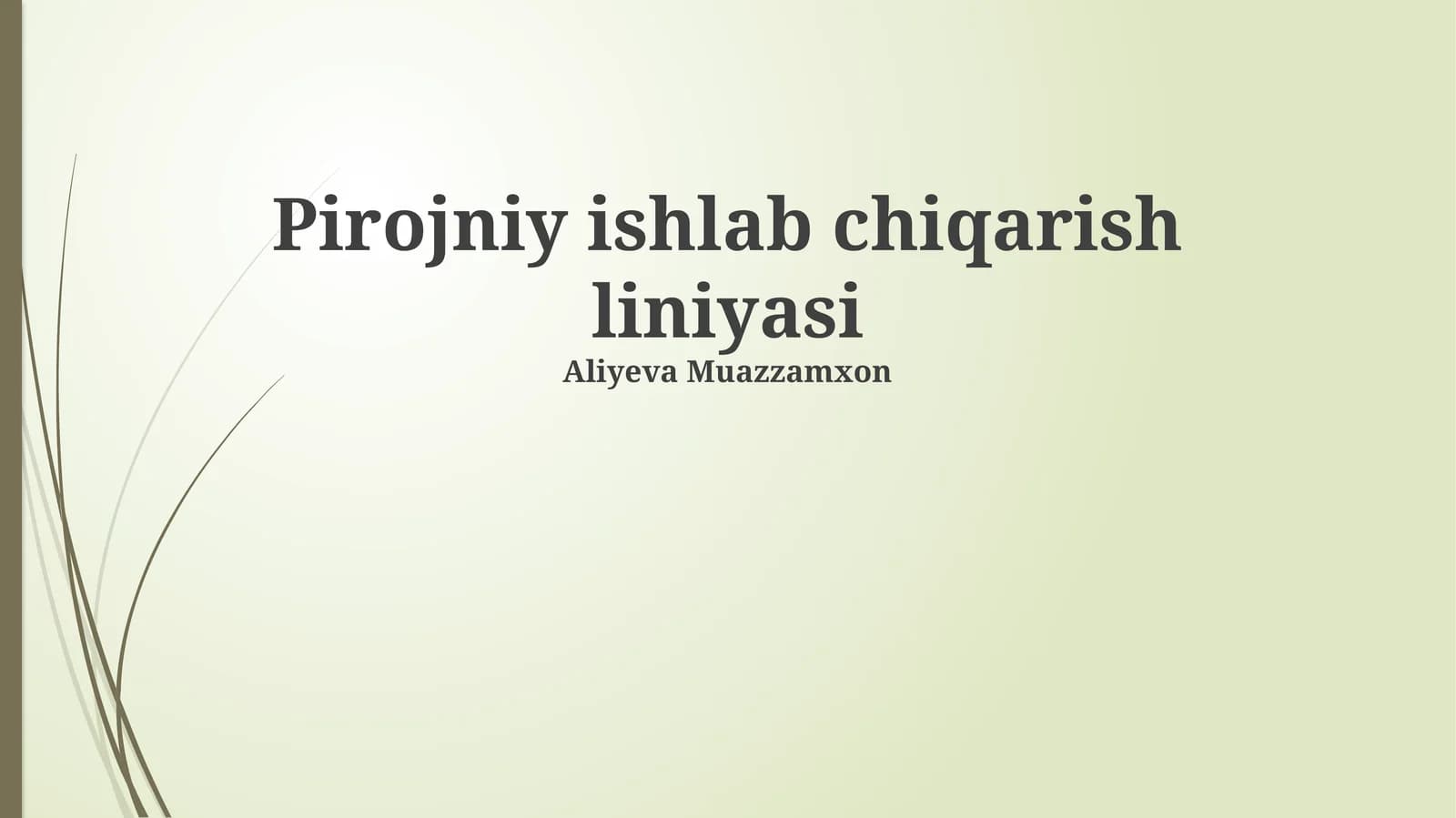 Pirojniy ishlab chiqarish liniyasi
