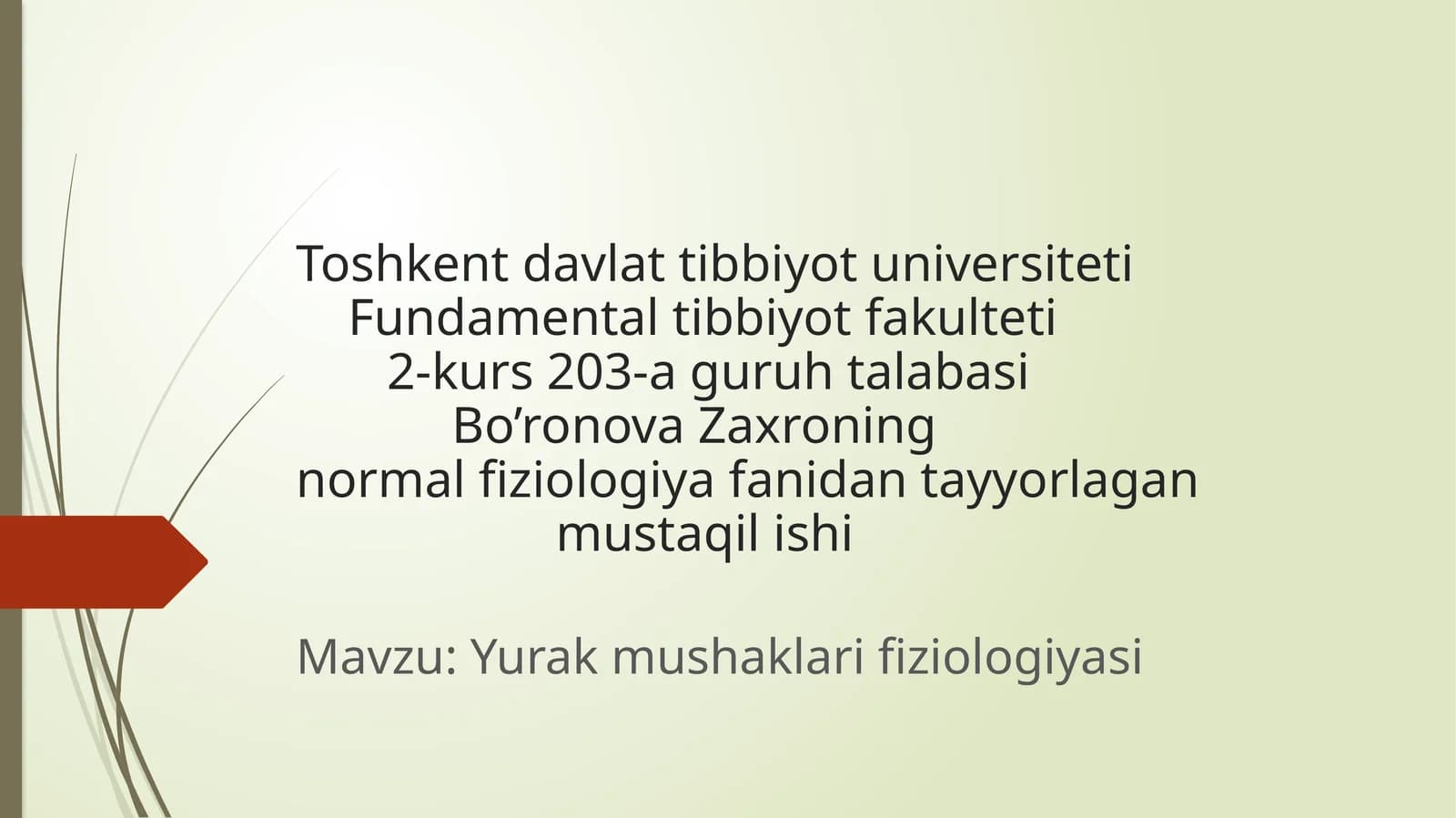 Yurak mushaklari fiziologiyasi