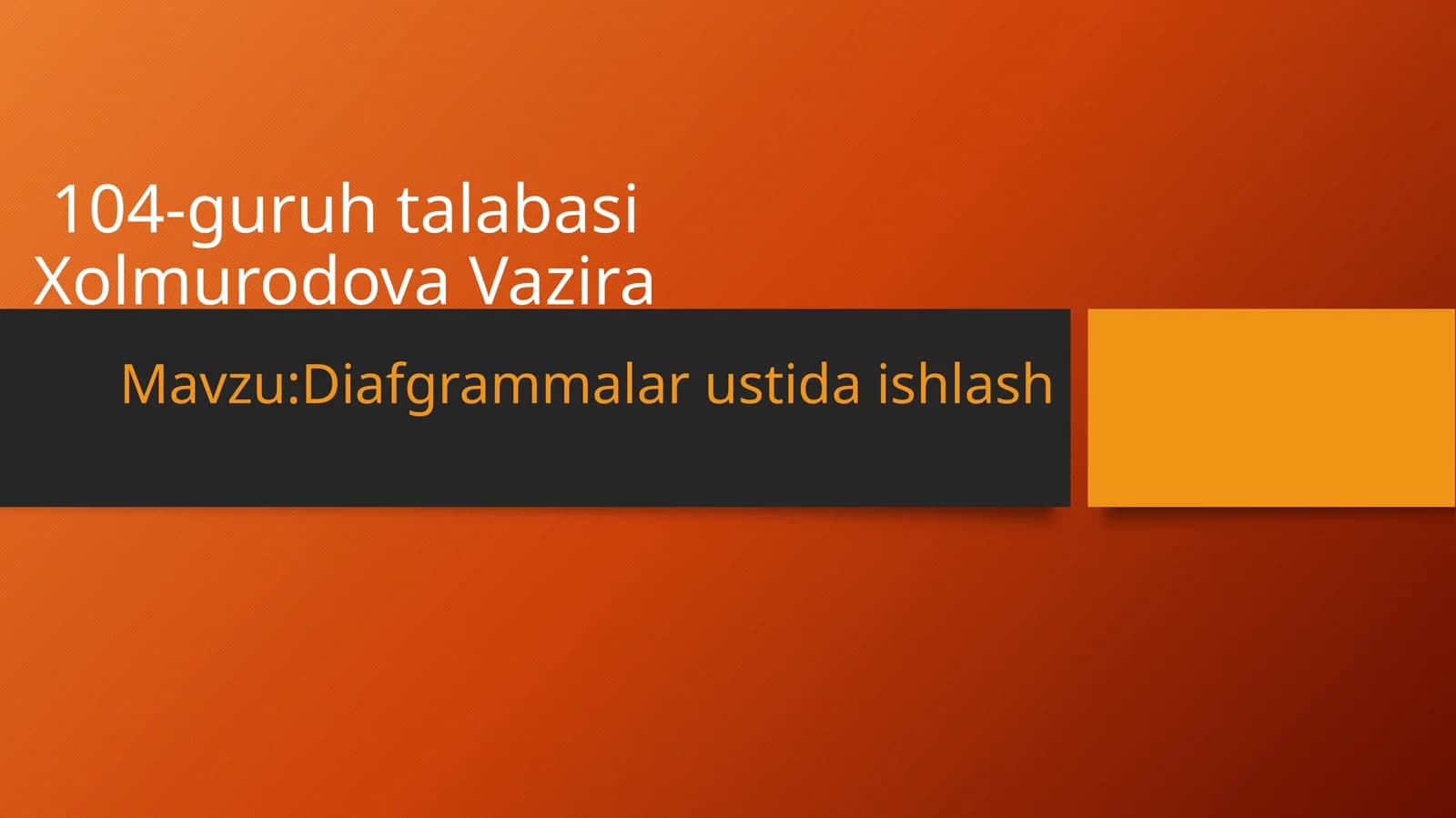 Diafgrammalar ustida ishlash
