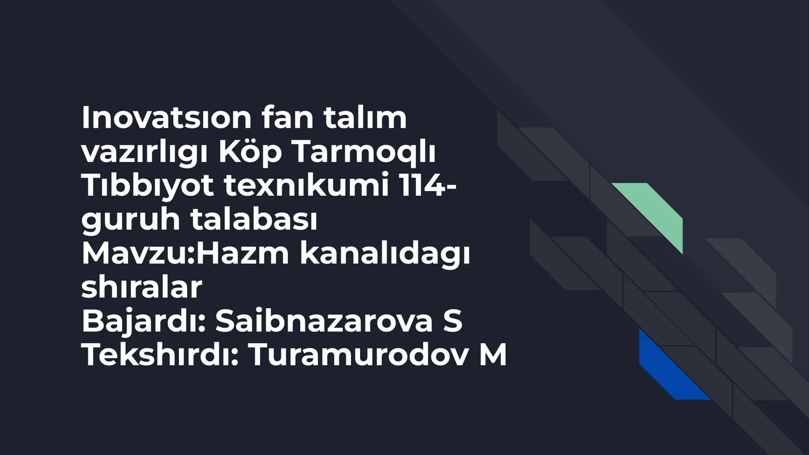 Hazm kanalıdagı shıralar