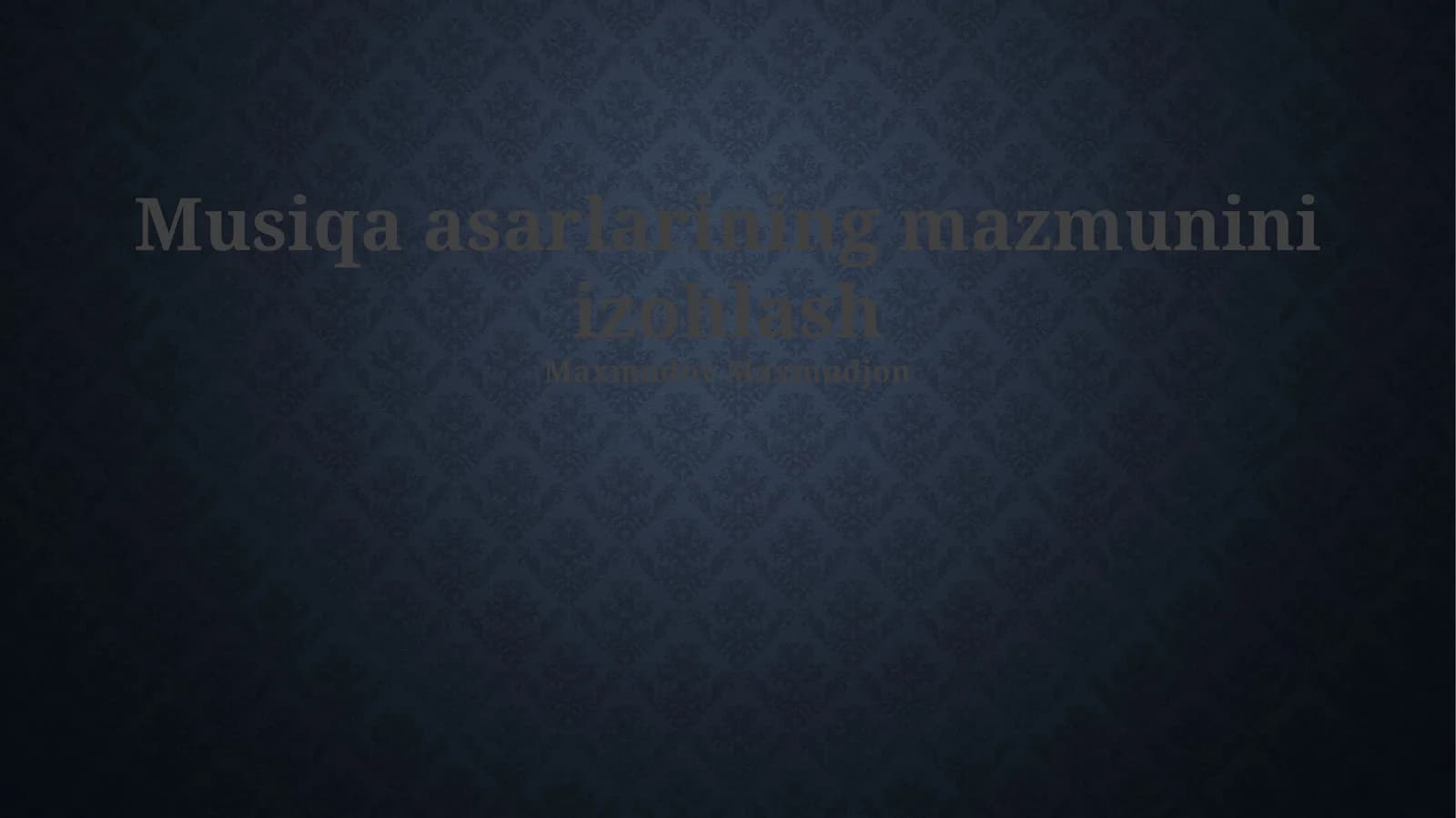 Musiqa asarlarining mazmunini izohlash
