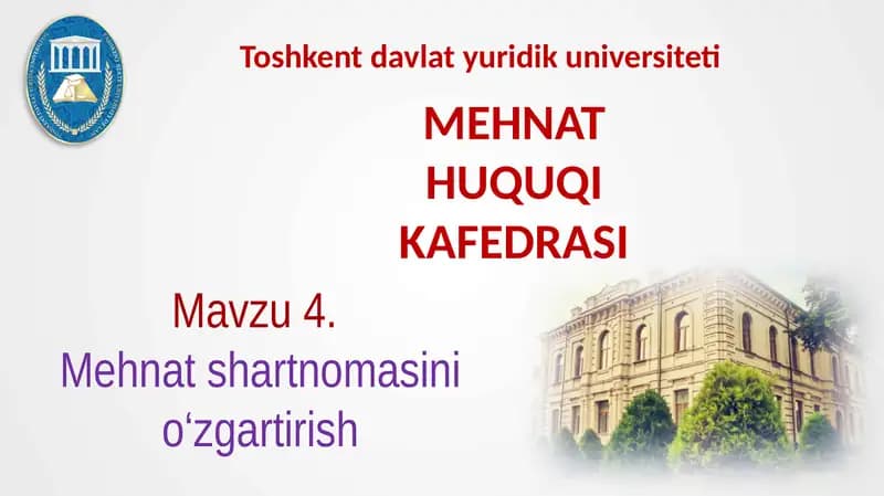 Mehantshartnomasinio‘zgartirish