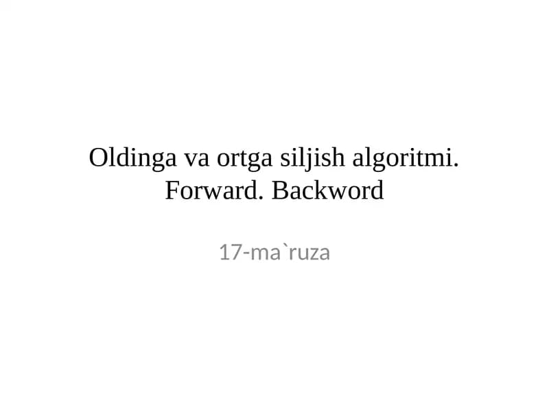 Oldingavaortgasiljishalgoritmi