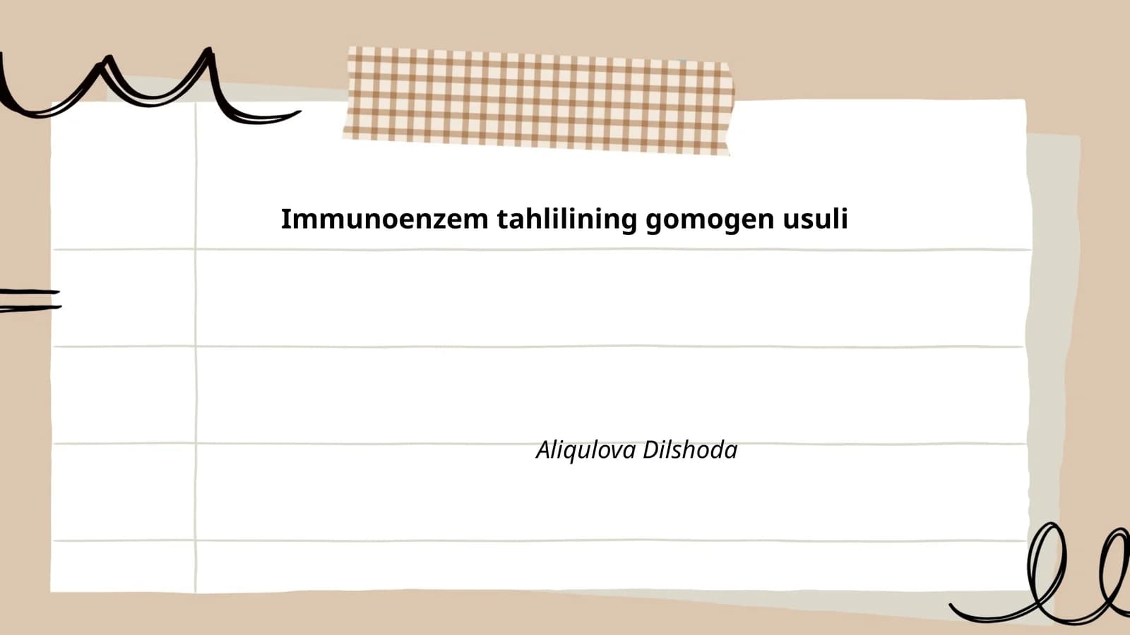 Immunoenzem tahlilining gomogen usuli