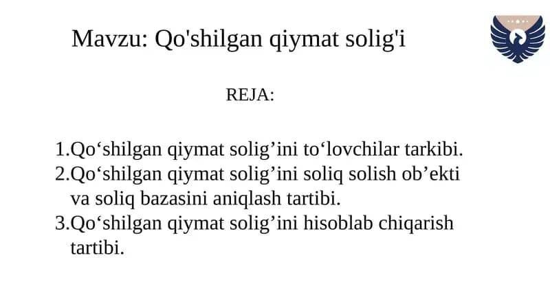 Qo‘shilgan qiymat solig‘i