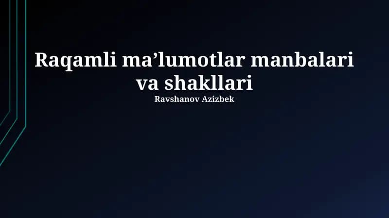 Metama'lumotlar va ularning ahamiyati