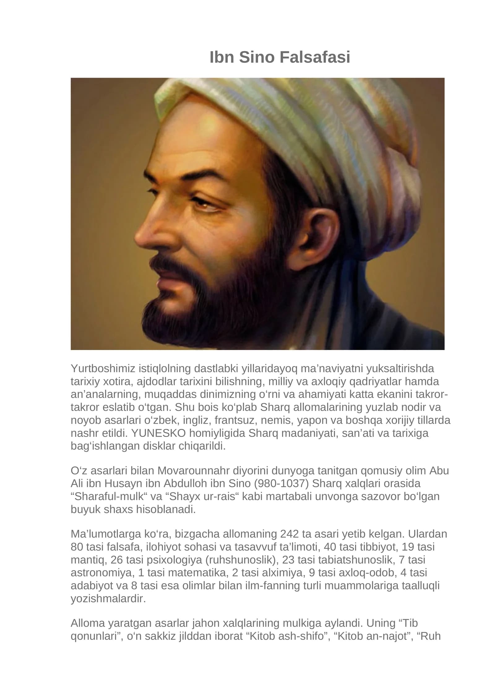 Ibn Sino Falsafasi