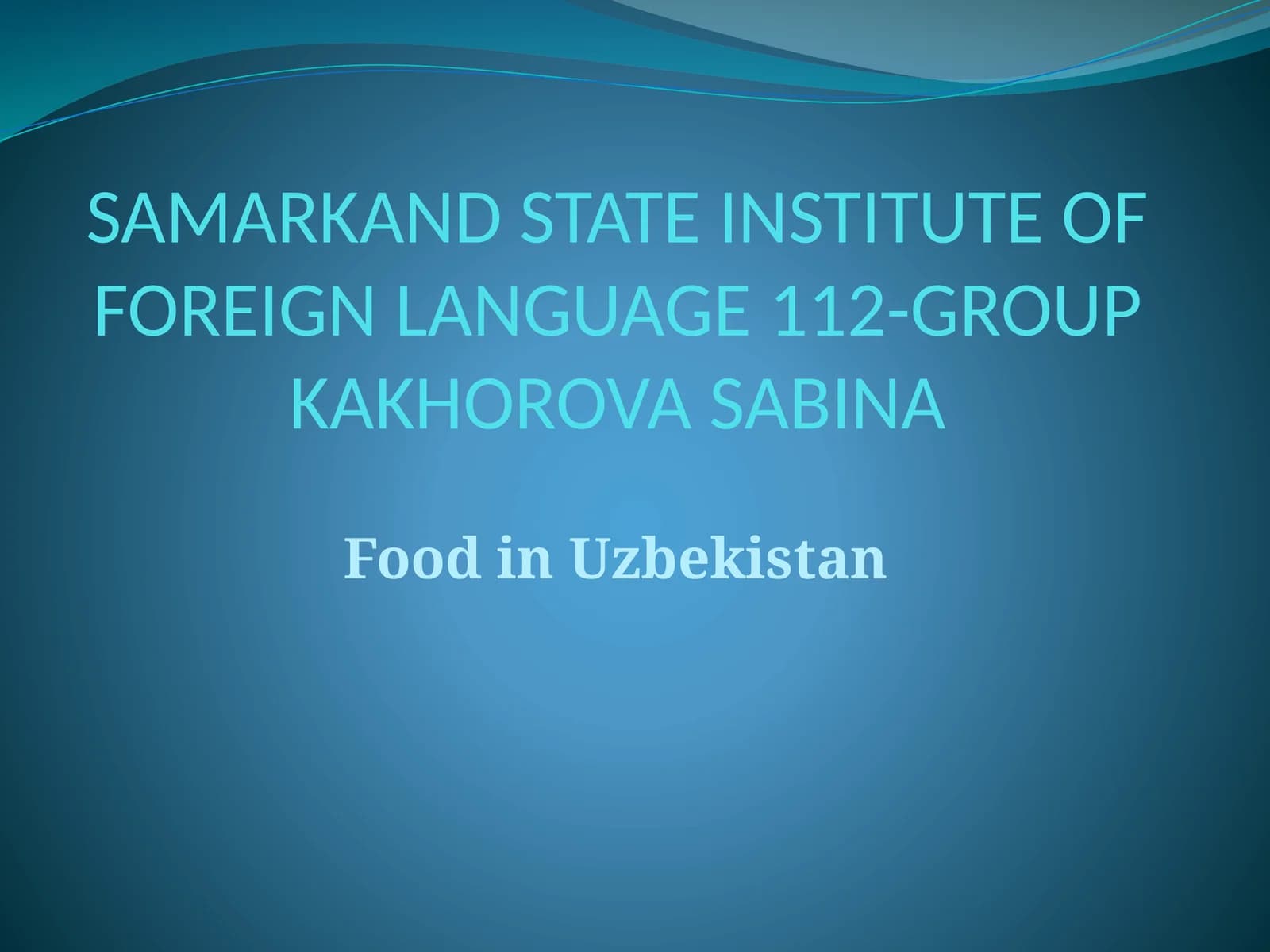 Food in Uzbekistan
