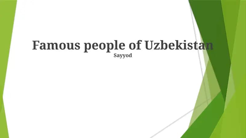 Famous people of Uzbekistan