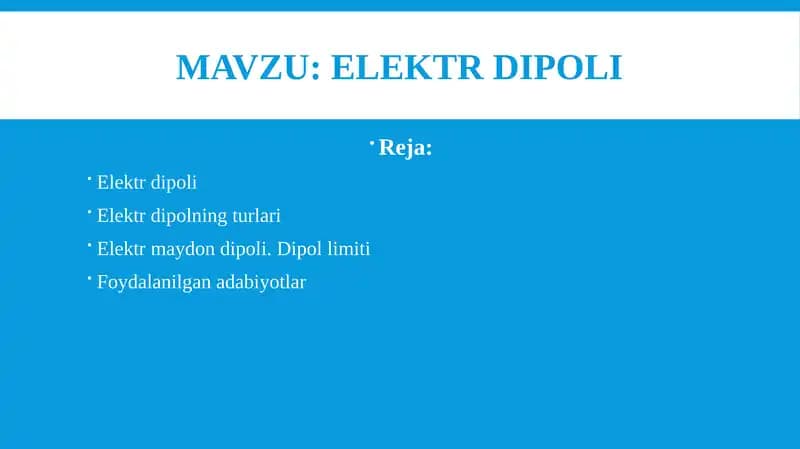 Elektrdipoli