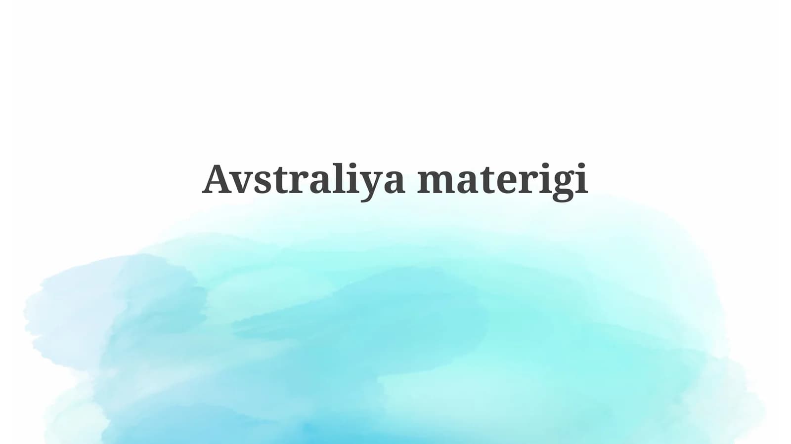 Avstraliyamaterigi