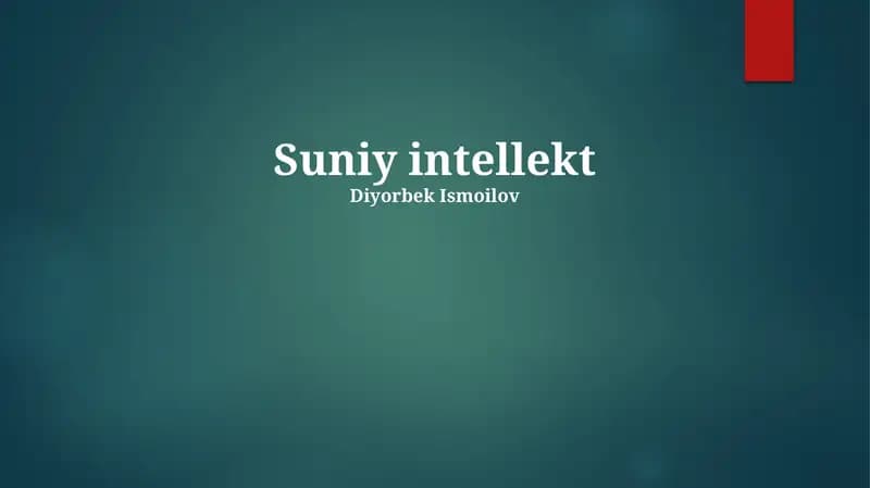 Sun'iy intellekt