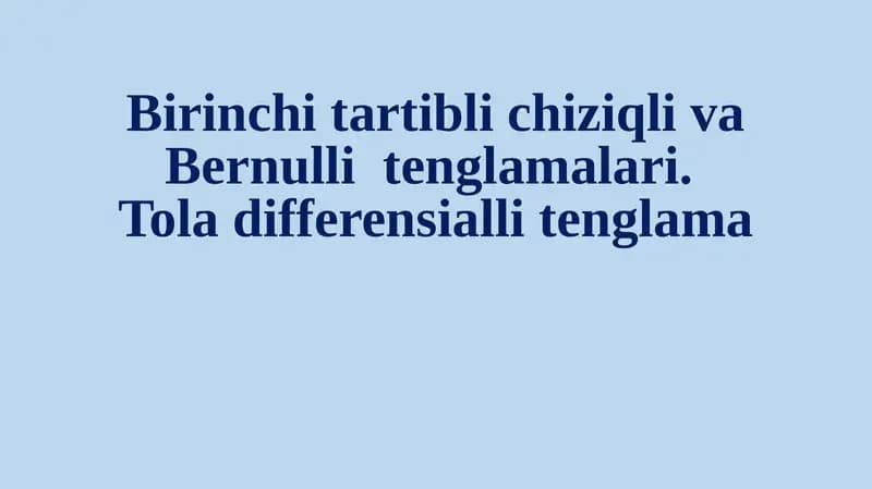Toladiifferensiallitenglama